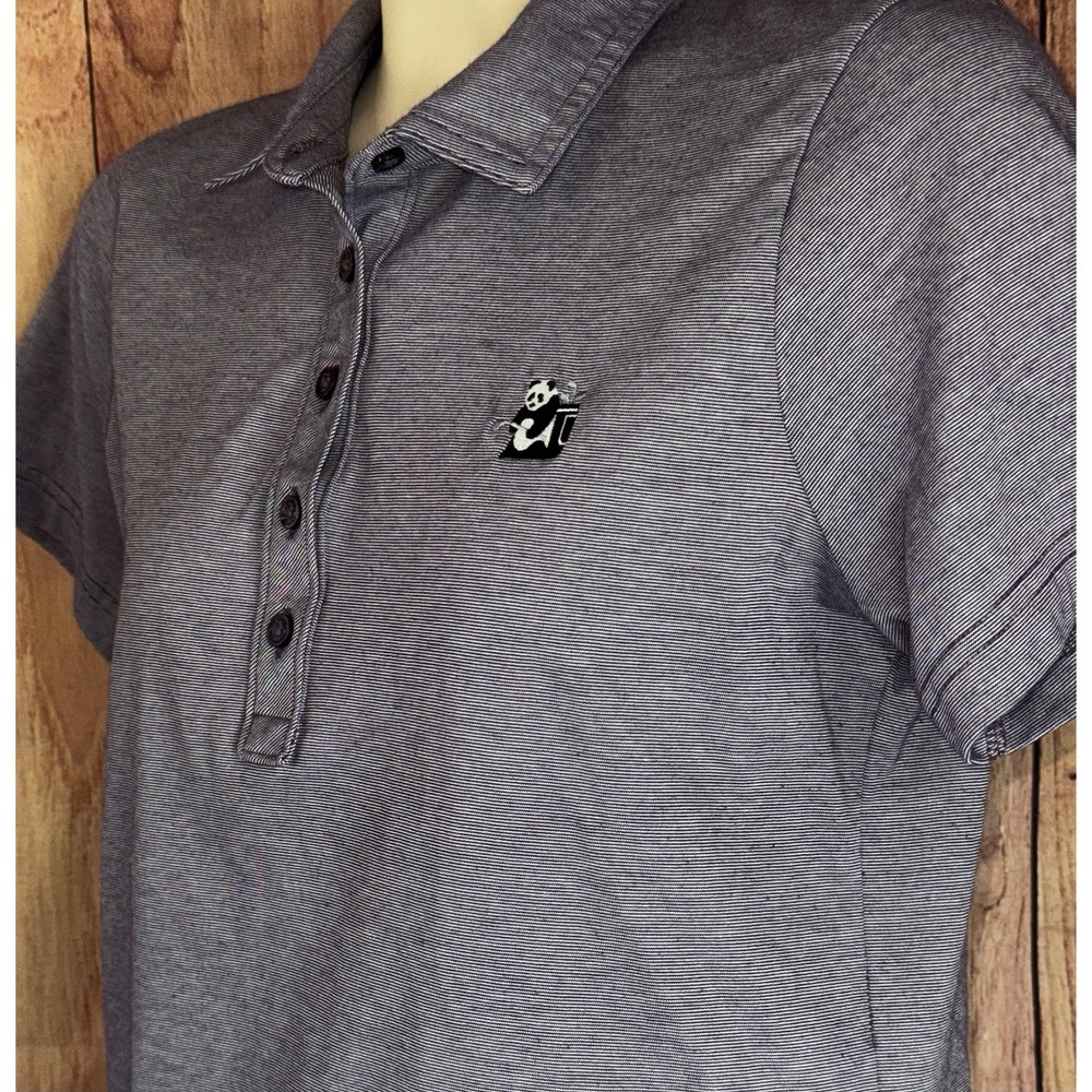 Travis Mathew Women's Golf Polo Purple Heather Embroidered Panda Logo Size Large - Picture 6 of 8